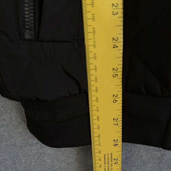 NWOT CALVIN KLEIN Quilted Bomber Jacket Black Mens S Zip Streetwear, Military - Picture 12 of 13